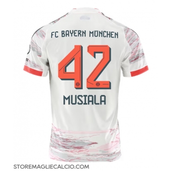 Bayern Munich Jamal Musiala #42 Maglia Gara Trasferta Repliche 2025-26